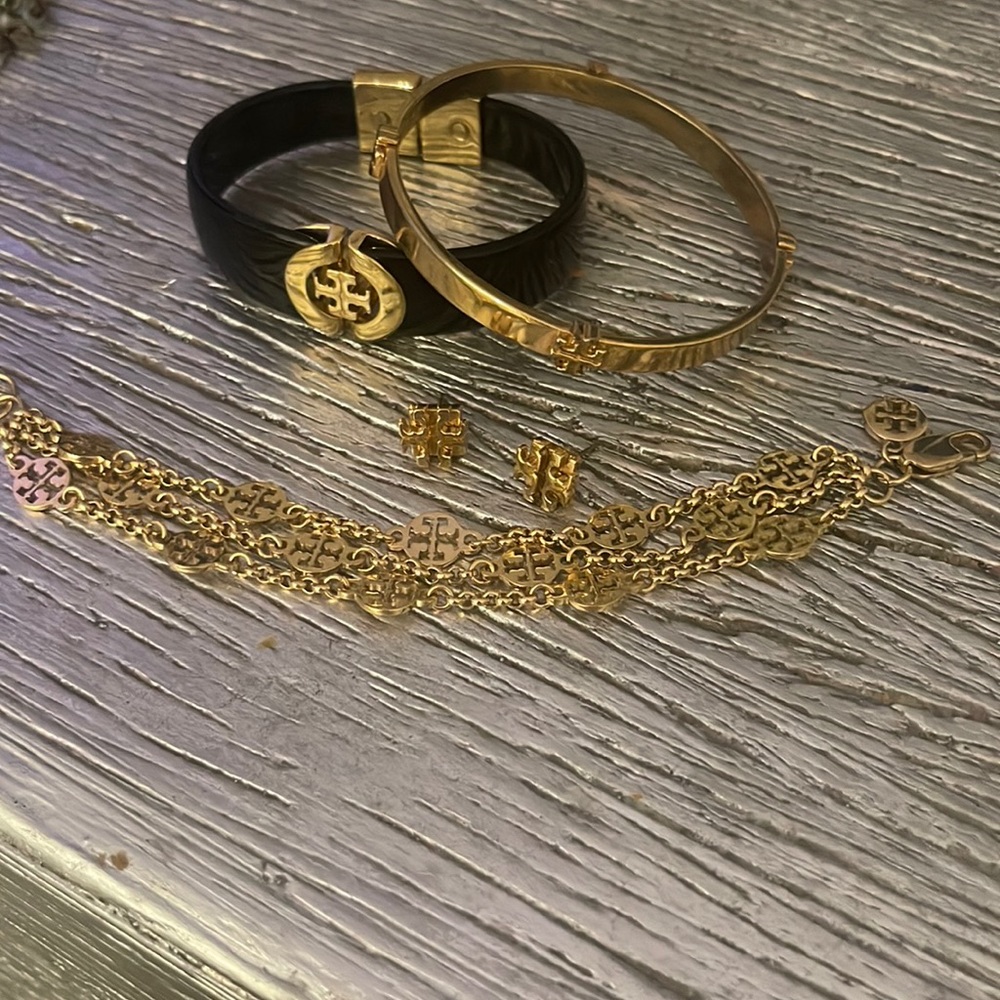 Tory Burch earrings and bracelets